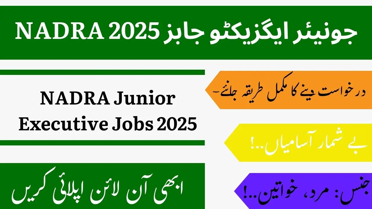 NADRA Junior Executive Jobs 2025