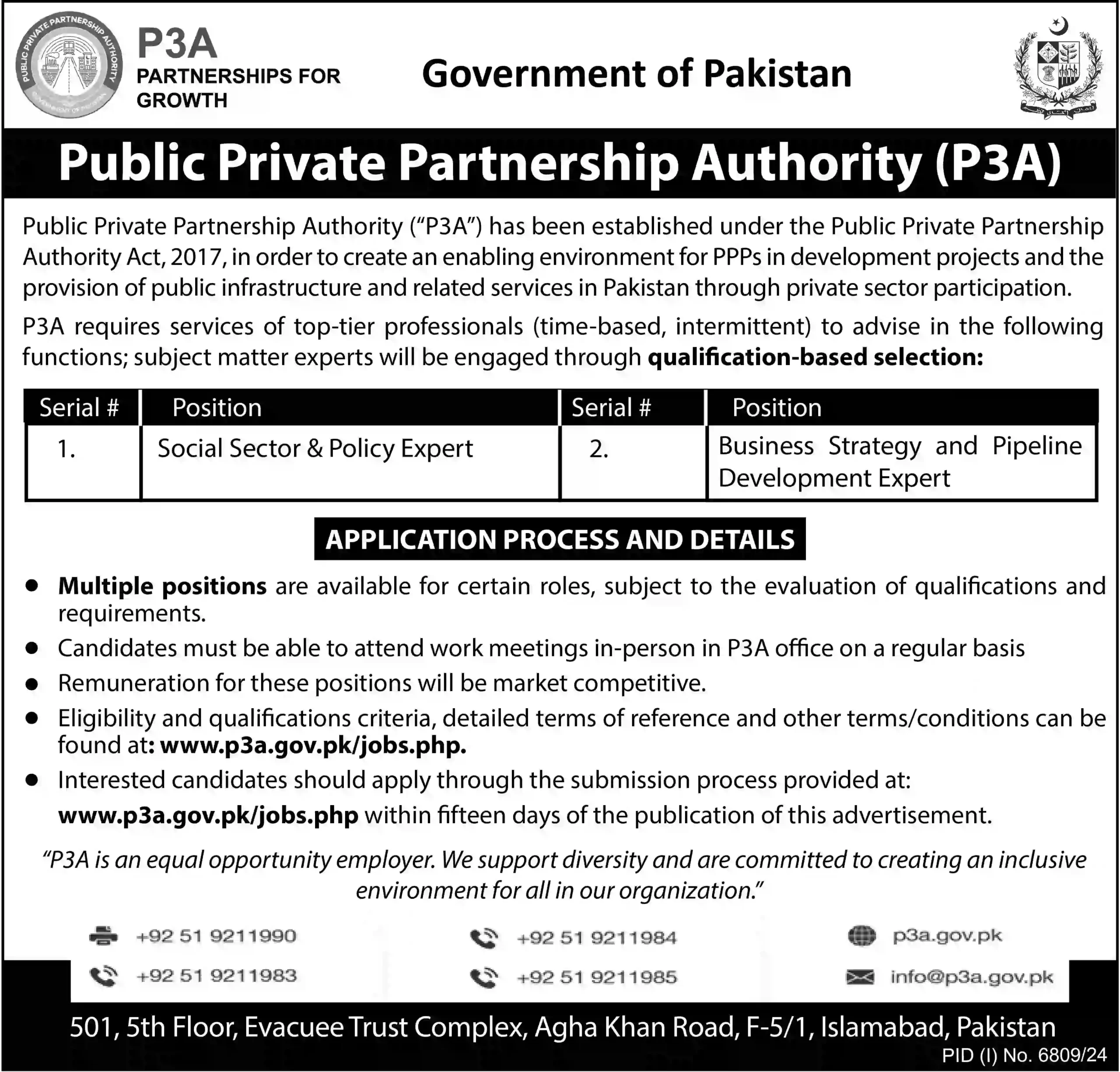 P3A Jobs 2025 Advertisement