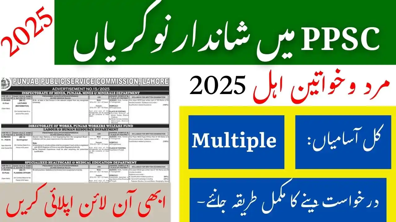 PPSC Advertisement No 15