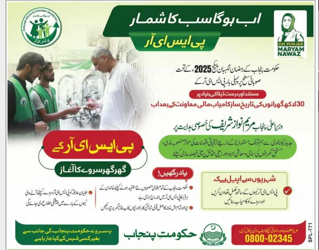 Punjab Government PSEAR Survey 2025 