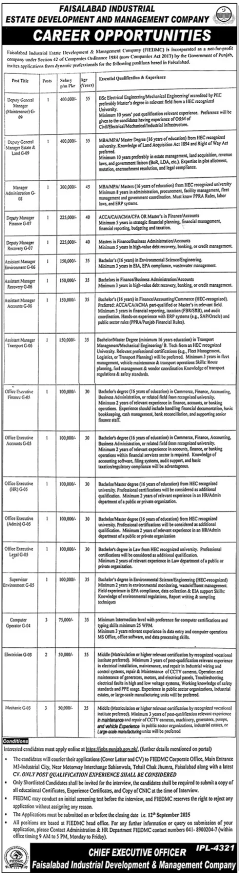 FIEDMC Jobs Online Apply