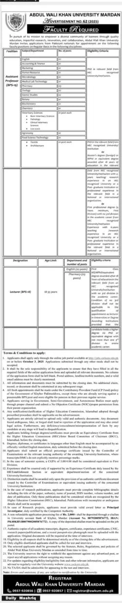 AWKUM Faculty Jobs