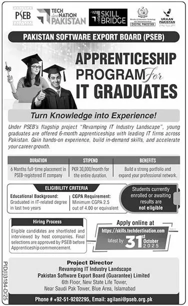 PSEB Apprenticeship Program 2025