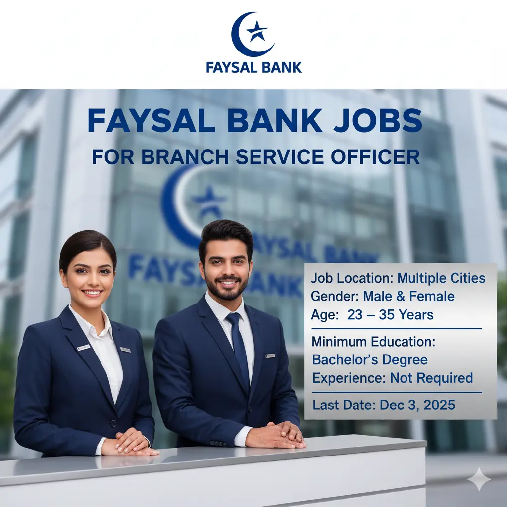 Faysal Bank Branch Service Officer Jobs 2025