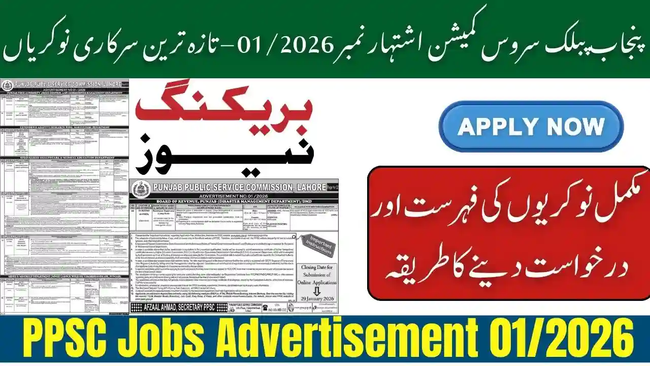 PPSC Jobs Advertisement 012026